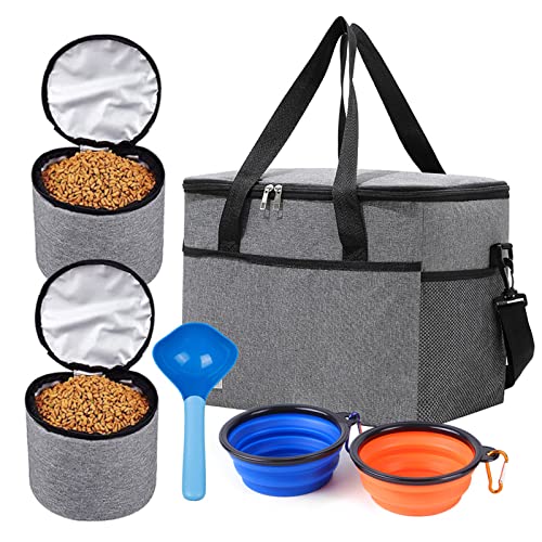 BAYORE Hunde Reisetasche Für Vorräte Hundenapf Set Behälter Auto Organizer Reisezubehör Für Übernachtungen Hunde Reisetasche Groß Von Fluggesellschaften Zugelassen Für Hunde Für Vorräte Kleines Set von BAYORE