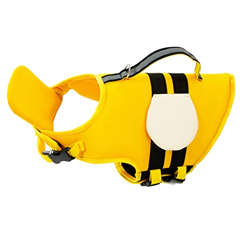 Gelbes Hundeleben Für Den Heißen Sommer Schwimmen Und Bootfahren Bienen Thema Hundeleben Für Westenschoner Sicherheits Badeanzug Hund von BAYORE