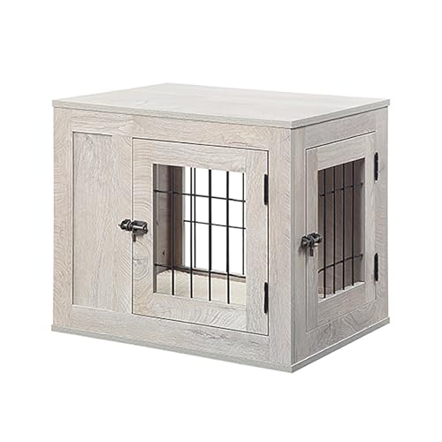 Holz Indoor Hundekäfig Schrank Tierkäfig mit abschließbarer Tür Hundehütte für mittelgroße Hunde mit Türriegel 2 Verriegelungen für kleine Hunde bis mittelgroße Hunde Hundehaus. (Color : 2, Size : 5 von BAYTEWJX