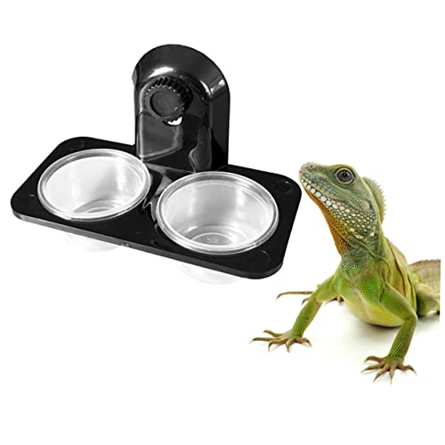 BAZEITFLOW 1stück Reptilien Futternapf Aus Kunststoff Mit Doppel-Design Futter Und Wasserschale Für Geckos Und Schildkröten Für Terrarien Und Kleine Reptilien Schwarz Mit Schraubenmuster BAZEITFLOW 1stück Reptilien Futternapf Aus Kunststoff Mit Doppel-Design Futter Und Wasserschale Für Geckos Und Schildkröten Für Terrarien Und Kleine Reptilien Schwarz Mit Schraubenmuster von BAZEITFLOW
