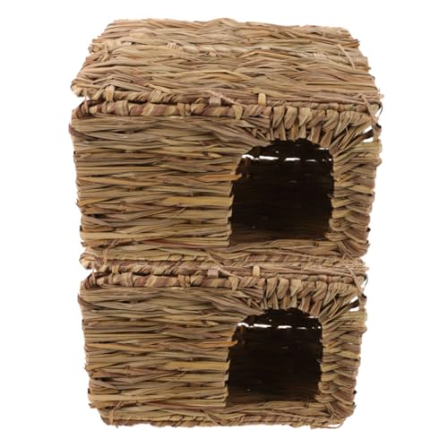 BAZEITFLOW 2 STÜCK Kleintierhaus aus Robustem Gras Faltbar Kleines Kaninchenversteck Vielseitig für Meerschweinchen und Hasen Tragbar Platzsparend Natürlicher Rückzugsort Drinnen und Draußen BAZEITFLOW 2 STÜCK Kleintierhaus aus Robustem Gras Faltbar Kleines Kaninchenversteck Vielseitig für Meerschweinchen und Hasen Tragbar Platzsparend Natürlicher Rückzugsort Drinnen und Draußen von BAZEITFLOW