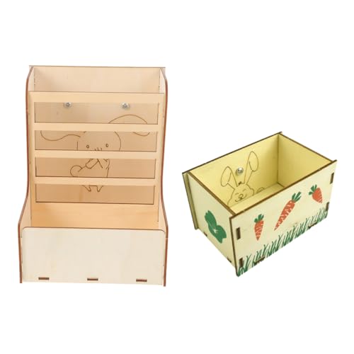 BAZEITFLOW 2 Stück Teiliges Kleintier Futterset aus Holz mit Heuraufe und Futterbehälter Einfach zu Montierendes Futterzubehör für Kaninchen Meerschweinchen Chinchillas und Andere Kleine BAZEITFLOW 2 Stück Teiliges Kleintier Futterset aus Holz mit Heuraufe und Futterbehälter Einfach zu Montierendes Futterzubehör für Kaninchen Meerschweinchen Chinchillas und Andere Kleine von BAZEITFLOW