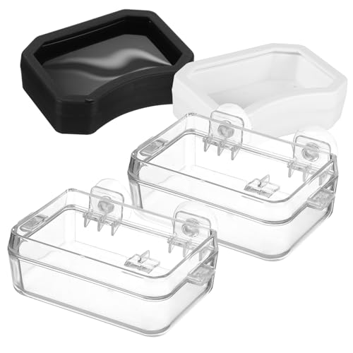 BAZEITFLOW 2 Stück Teiliges Reptilien Futterschalen Klein Transparent mit Auslaufsicherem Futterbecken und Wassernäpfen für Eidechsen Bartagame Gecko Chamaeleon Terrarium BAZEITFLOW 2 Stück Teiliges Reptilien Futterschalen Klein Transparent mit Auslaufsicherem Futterbecken und Wassernäpfen für Eidechsen Bartagame Gecko Chamaeleon Terrarium von BAZEITFLOW