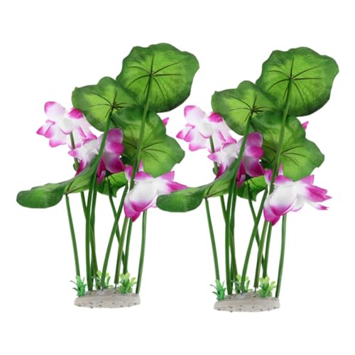 BAZEITFLOW 2Stücke Künstliche Aquarienpflanzen Dekoration aus Robustem Kunststoff Kleine Lotusblüten mit Grünen Blättern für Aquarien und Verleiht Natürliche BAZEITFLOW 2Stücke Künstliche Aquarienpflanzen Dekoration aus Robustem Kunststoff Kleine Lotusblüten mit Grünen Blättern für Aquarien und Verleiht Natürliche von BAZEITFLOW