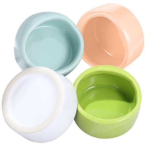 BAZEITFLOW 4 Stück Keramik Napf für Hamster und Kleintiere Rutschfestes Design mit Einseitiger Krümmung Stabiler Futter und Wassernapf Geeignet für Meerschweinchen Eichhörnchen Einfach zu BAZEITFLOW 4 Stück Keramik Napf für Hamster und Kleintiere Rutschfestes Design mit Einseitiger Krümmung Stabiler Futter und Wassernapf Geeignet für Meerschweinchen Eichhörnchen Einfach zu von BAZEITFLOW