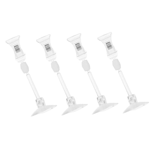 BAZEITFLOW 4 Stück Saugnapf-Clip für Aquarien Kit hängende Kette Mehrzweck-Saugnapf Counter Basin Bounce Core Farbe hängende Kette Aquarium-Saugnapf-Clip Saugnapf ersetzen Abs Transparent von BAZEITFLOW