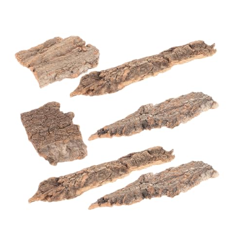 BAZEITFLOW 6 Stück Teiliges Reptilien Terrarium Korkrinden Mittelgroße Natürliche Baumrinde Robust und Wasserneutral für Terrarien Aquarien Schildkrötenbecken Lebensechte Kletterplattform und BAZEITFLOW 6 Stück Teiliges Reptilien Terrarium Korkrinden Mittelgroße Natürliche Baumrinde Robust und Wasserneutral für Terrarien Aquarien Schildkrötenbecken Lebensechte Kletterplattform und von BAZEITFLOW
