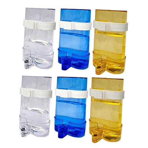 BAZEITFLOW 6 Stück Teiliges Set Automatischer Wasserspender und Futterspender für Papageien Hängende Trinkflaschen für Vögel Freies Material für Käfige Drinnen und Draußen BAZEITFLOW 6 Stück Teiliges Set Automatischer Wasserspender und Futterspender für Papageien Hängende Trinkflaschen für Vögel Freies Material für Käfige Drinnen und Draußen von BAZEITFLOW