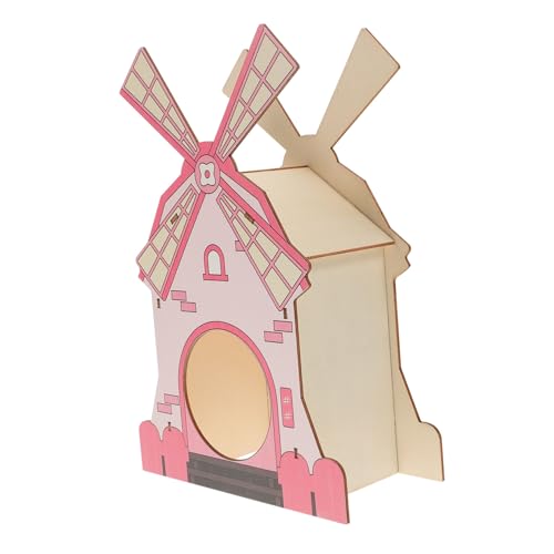 BAZEITFLOW Hamsterhaus aus Holz mit Windmühle Dekoratives Kleintierhaus für Hamster und Zwerghamster Wetterfestes und Strapazierfähiges Versteck zum Schlafen und Ausruhen im Käfig BAZEITFLOW Hamsterhaus aus Holz mit Windmühle Dekoratives Kleintierhaus für Hamster und Zwerghamster Wetterfestes und Strapazierfähiges Versteck zum Schlafen und Ausruhen im Käfig von BAZEITFLOW