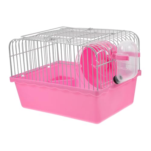 BAZEITFLOW Hamsterkäfig Hund Hängematte Träger Zwinger Hamster Tragekäfig hamsterzubehör Hamster transportbox kaninchenkäfig Tragbare Transportbox für Hamster Laufkäfig für Haustiere Abs Rosa von BAZEITFLOW