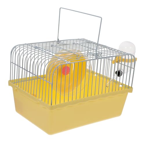 BAZEITFLOW Hamsterkäfig Käfige Hängematte Nagetier Trägerkäfig Critter Zwinger Tragbare Transportbox Für Hamster Hasenträger Für Kaninchen Hamsterträger Vlies Hund Yellow Abs von BAZEITFLOW