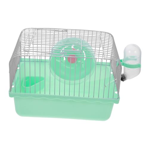 BAZEITFLOW Hamsterkäfig hamsterzubehör kaninchenkäfig Hamster Transportbox mit Zubehör Hamstertransportkäfig Hamsterbox Hund Nagetier Käfige Tragbare Hamsterreise Chinchilla -Träger Abs Green von BAZEITFLOW