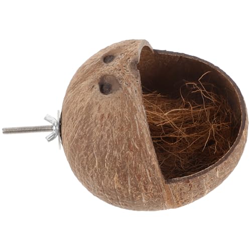 BAZEITFLOW Kokosnussschalen Vogelhaus für Sittiche Hängendes Nistkästchen Natürlicher Vogelbedarf für Papageien und Hamster für Käfige Strapazierfähig und Tragbar BAZEITFLOW Kokosnussschalen Vogelhaus für Sittiche Hängendes Nistkästchen Natürlicher Vogelbedarf für Papageien und Hamster für Käfige Strapazierfähig und Tragbar von BAZEITFLOW