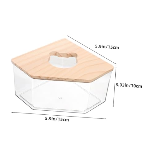 BAZEITFLOW Transparente Hamster Sandbad Box mit Holzdeckel Langlebig und Verformungsresistent Geeignet für Hamster Chinchilla und Kleine Haustiere Dekoratives und Funktionales BAZEITFLOW Transparente Hamster Sandbad Box mit Holzdeckel Langlebig und Verformungsresistent Geeignet für Hamster Chinchilla und Kleine Haustiere Dekoratives und Funktionales von BAZEITFLOW