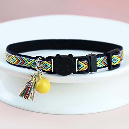 Katzenhalsband mit Glöckchen, verstellbare Sicherheits-Katzenhalsbänder, Haustierhalsband Katzenzubehör Kätzchenhalsband von BBASILIYSD