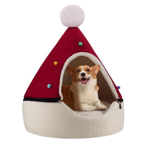 Weihnachtsbaumbett, Hundezeltbett, Weihnachtsbaumhaus, abnehmbare Höhle, Haustier, selbstwärmend, D5t7, bequem von BBASILIYSD