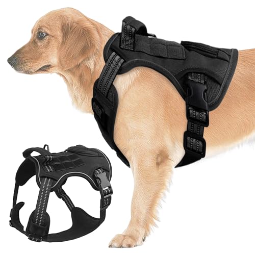 Hundegeschirr,Hundegeschirrweste | Verstellbares Hundegeschirr mit Zwei Leinen, Haustier-Brustgurt für Welpen, Hunde und Haustiere von BBAUER