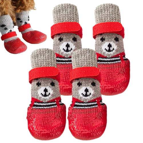 Hunde Wintersocken | rutschfeste Hunderegenstiefel für kleine Hunde - Hundepfotenschutz für Training, Wandern, Spazierengehen, Sport und Outdoor-Aktivitäten von BBAUER