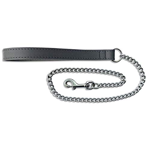 BBD Pet Products Hundeleine, Leder, Einheitsgröße, 76,2 x 1,6 cm, Grau von BBD Pet Products