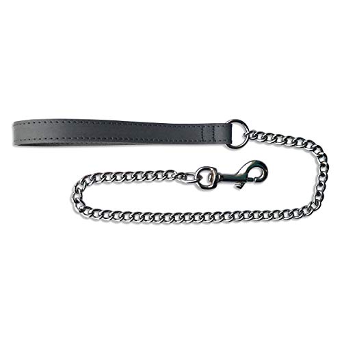 BBD Pet Products Hundeleine, schwer, Leder, Einheitsgröße, 76,2 x 1,9 cm, Grau von BBD Pet Products