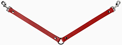 BBD Pet Products Leder-Kupplung, Einheitsgröße, 2,5 x 86,4 cm, Rot von BBD Pet Products