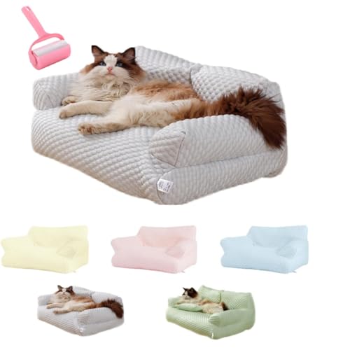 BBDHPLLOA Ice Silk Cooling Pet Bed Breathable Washable Dog Sofa Bed,Dog Summer Sleeping Removable Cool Bed,Summer Anti-Slip Cooling Pad for Cats and Dogs,Cooling Dog Beds for Large Dogs von BBDHPLLOA