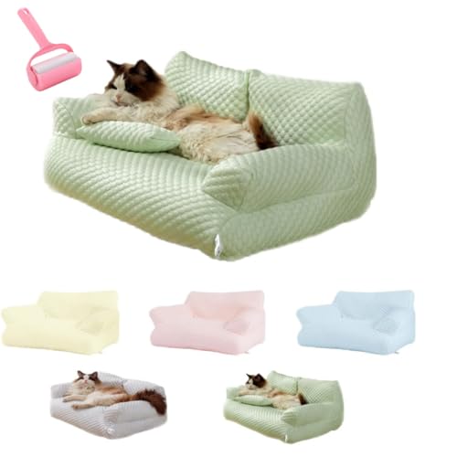 BBDHPLLOA Ice Silk Cooling Pet Bed Breathable Washable Dog Sofa Bed,Dog Summer Sleeping Removable Cool Bed,Summer Anti-Slip Cooling Pad for Cats and Dogs,Cooling Dog Beds for Large Dogs von BBDHPLLOA