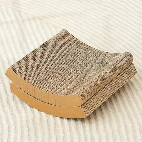 Katzenbett Katzen Hängematte Katzenkratzbett, 2-in-1-Katzenschaukelstuhl und Schlafbett, Robuste Tiermöbel aus Holz und Pappe, Mehrzweck-Hängematten-Schaukelbett für Katzen (Color : Replacement Core von BBHW