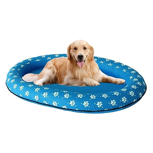 BBTISG Aufblasbarer Hundepool Float, Pet Float Sommer Haustier Aufblasbarer Float Großer Schwimmring Strandspielzeug für Erwachsene Hunde, Welpen und Katzen (Blau) von BBTISG