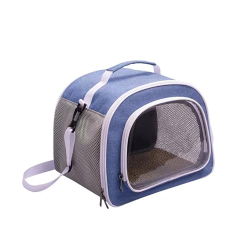 Haustier-Tragetasche, tragbare Tragetasche für kleine Tiere, atmungsaktive Reisetasche, tragbare Kaninchen-Tragetasche, Reisetasche für verschiedene kleine Haustiere (blau) von BBTISG