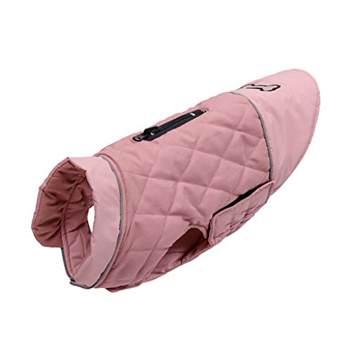 BBring Wasserdicht Hundeweste für Katzen Hunde, Winddicht Hundeweste Stehkragen Haustier Kleidung Winterpullover Hundekleidung für Kleine mittelgroße Hunde Hündchen (3XL, Rosa) von BBring