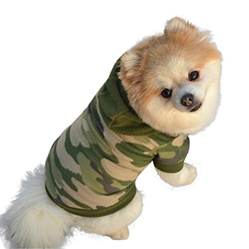 Kapuzen Hundeweste für Kleine Hunde Katze, L Camouflage 4068 (hundepullover kleine Hunde Winter Dogs Clothes kleine Hunde Kleidung chiuaua hundebekleidung Hund Kleidung Hunde Pullover für kleine hu) von BBring