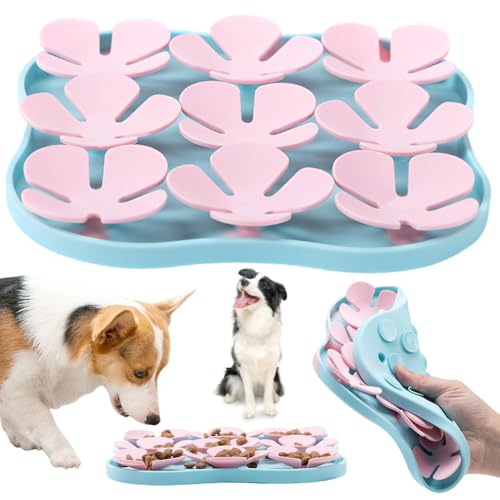 BCLYERBJ Slow Feeding Futtermatte für Hunde Nassfutter Leckmatte Pad mit Saugnapf Haustier Slow Feeder Spaß Interaktive Hunde Puzzles Matte Fördert Natürliche Futtersuche Fähigkeiten für Hunde und von BCLYERBJ