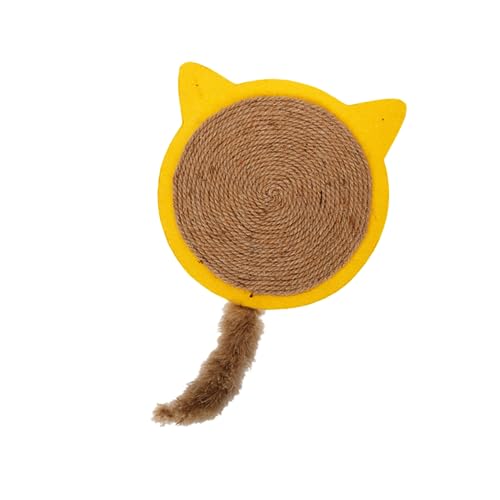 1Stk Kratzkissen Matte für katzenklo katzenspielzeug katzenminze Sisal-Kratzbrett kratzbaum für Katzen Katzenbedarf Katzen-Kratzunterlage Kratzspielzeug für Katzen Yellow BCOATH von BCOATH