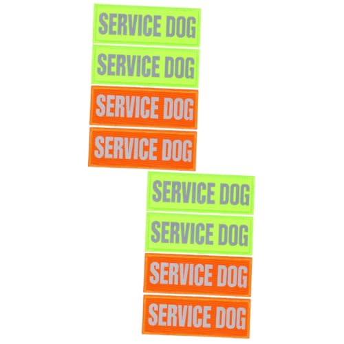 BCOATH Diensthundweste 8 STK Diensthund Aufkleber Selbstklebende Hundemarke Service-Hunde- Reflective Sticker Pet Supplies Reflektierender Diensthunde-aufnäher Reflektierende Hundeflecken Nylon von BCOATH