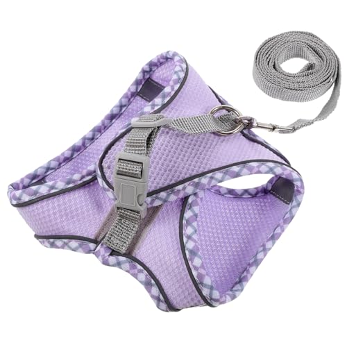 BCOATH 1 Satz Katzenleinenweste Hundeleine Little Pets Dog hundehalsband hundezuggeschirr hundeaccessoires weasypet katzenklo Haustierzubehör kleines Geschirr für Welpen Polyester Violett von BCOATH