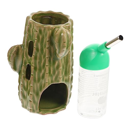 BCOATH 1 Satz Wasserflasche für Hamster Automatische Tränke für Haustiere Hamsterzubehör Vogelzubehör Hamster zubehör Hamster wasserspender zarte Wasserzufuhr Hamsterflasche Keramik Green von BCOATH