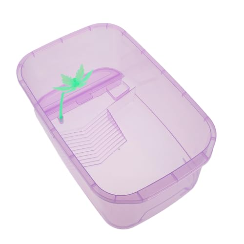 BCOATH 1 Set-Box Schildkrötenbecken Fall Für Schildkröten Schlangenkäfig Schlange Reiseträger Kleiner Schlangenzuchtbehälter Frosch Terrarium Transparenter Eidechsenkäfig Violett Plastik von BCOATH