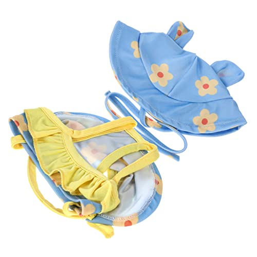 BCOATH 1 Set Hunde-Badeanzug, Haustierbekleidung mit Blumenmuster, Sommerkleidung, süßes Hundekleid für Strand, Hundekostüm für Welpen, Hunderöcke für Mädchen von BCOATH