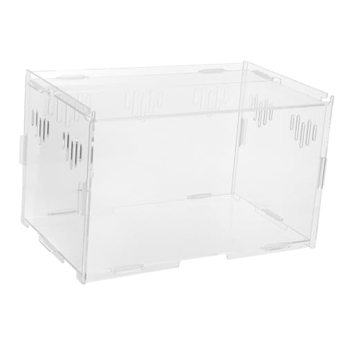 BCOATH 1 Stück Karton Reptilienbox aus Acryl Schildkrötenterrarium Vivarium Acrylic Reptile Box Reptile Terrarium schleichtiere Aufbewahrungsnest für Reptilien Futterkasten für Reptilien von BCOATH