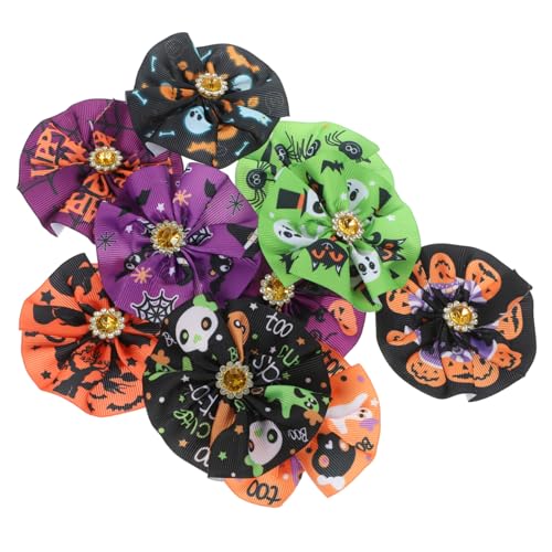 BCOATH 10 Stück Halloween Blütenblatt Welpenhalsband Dekoration Hundefliegenhalsband Halloween Hundedekorationen Hundepflegezubehör Halloween Hundekostüm Haustierhalsband Zubehör von BCOATH