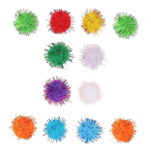 BCOATH 100St Katzenspielzeugball interaktives katzenspielzeug Interactive cat Toy Sich bewegende Katze glänzende Katze Spielzeuge Bunte Bälle für Haustiere im Innenbereich Katzenbälle von BCOATH