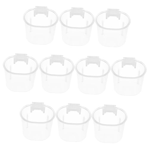 BCOATH 10pcs Angebauter Käfig -papageien - -Feeder -wasserversorgungshänge Hängende Lebensmittelschale Vogelhänge -Feeder von BCOATH