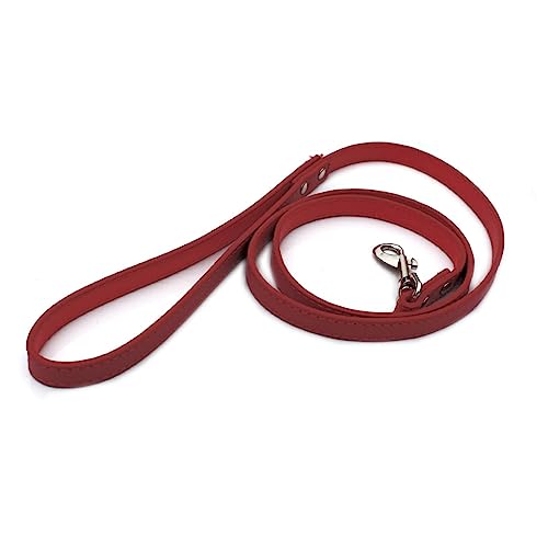 BCOATH 130 cm Sicherheits PU Hundeleine Für Hunde Katzen Und Welpen Rote Schleppleine Mit Sicherheitskarabiner Für Sicheres Gassi Gehen Und Training von BCOATH