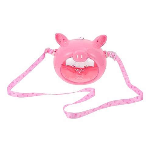 BCOATH 1Stk Hamsterkäfig zum mitnehmen Reisehandtasche für Kleintiere kleine Haustiertasche Hamster transportbox Kleintier Tragetasche Kleintiertransporter Heimtierbedarf Plastik Rosa von BCOATH