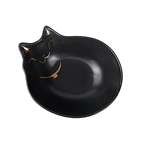 BCOATH 1Stk Haustierzubehör Futternapf für Katzen Futterautomat für Welpen Hundenapf Katzenfütterung pet Bowl katzenbedarf cat Bowl Hundenäpfe Keramiknapf für Haustiere Katzennapf Black von BCOATH