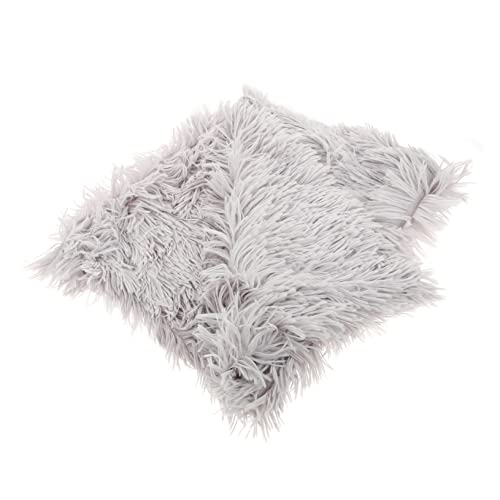 BCOATH 1Stk Plüsch Haustiermatte Pelz Bereich Teppich warmes hundebett Plüschhundebett Winter Animal Polster pet Heating pad Katzenkistenbett Sofa bezogenes Kissen Polyester Light Grey von BCOATH