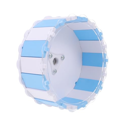 BCOATH 1Stk Scrollrad Hamster Spielzeug hamsterspielzeug Silent Hamster Wheel Hedgehog Wheel Hamster Exerciser Mausrad Kleintierlaufmaschine Kleintiertrainer leises Laufrad Plastik Blue von BCOATH