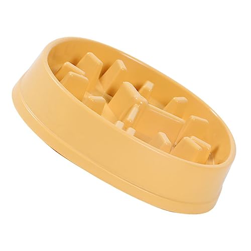 BCOATH 1Stk Slow-Food-Bowl Schale Schüssel Langsamer Futternapf für Hunde Katzennapf pet Bowl Hunde kotbeutel Slow-Food-Schüssel für Haustiere Futterautomat für Haustiere Plastik Yellow von BCOATH