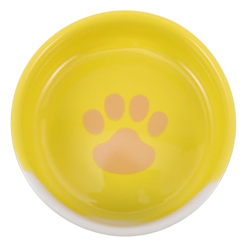 BCOATH 1Stk Trinkschale pet Water Bowl pet Supplies Hunde kotbeutel Futternapf für Katzen Wasserspender für Welpen katzenfutter Boden futternapf Wasserschale für Katzen Keramik Yellow von BCOATH